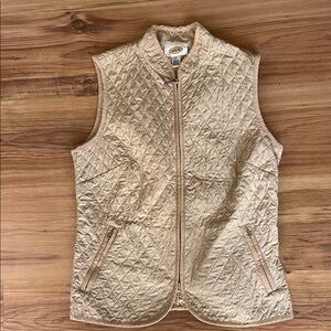 Quilted Tan Vest Talbots